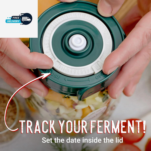 Fermentation Kit for Beginners – 2 X 1L Wide Mouth Mason Jars, Special Airlock L - Picture 6 of 12
