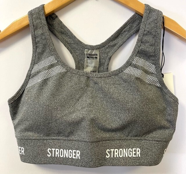 Stronger Women s Hero Sports Bra Medium Support Grey Size M eBay