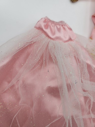 Mattel 1997 Barbie as Rapunzel Gown / Dress Only Pink And Gold  - Picture 13 of 14
