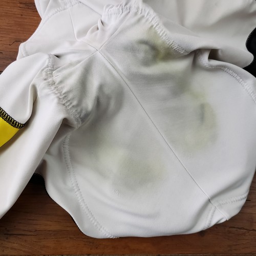 Alexander Mens Small Cycling Bibshorts White Vintage Italy 6" 14" (7/10) S - Picture 10 of 13