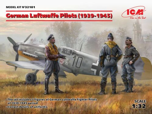 Plastik Modellbausatz Maßstab1:32 Deutsche Luftwaffe Piloten 1939-1945 Bausatz Modell ICM32101 - Bild 6 von 6