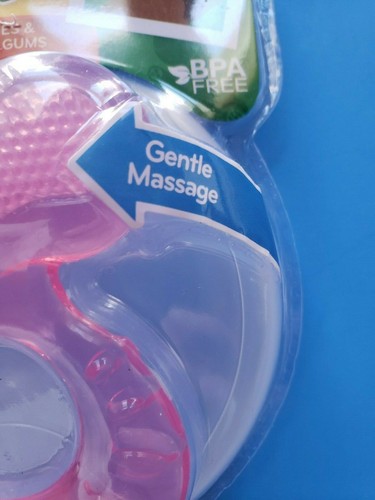 INFANT NUBY SOOTHING PINK TEETHER WITH HYGIENIC CASE 3+MONTHS NIB BPA FREE - Picture 4 of 7