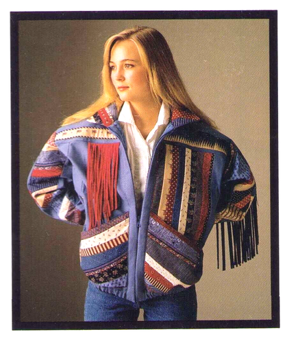 Giacca cappotto Oregon Trail taglia S-XL modello cucito fuori produzione e raro vintage Wearble Art - Foto 4 di 6