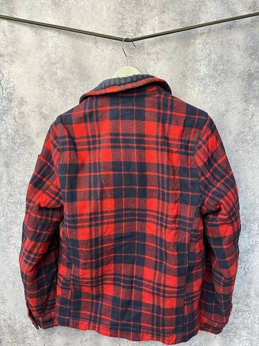 Abercrombie & Fitch Vintage Plaid Wool Barn Jacket Men's Size M - Picture 3 of 17