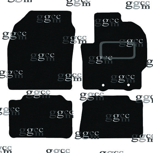 FOR MAZDA 2 HYBRID 2022 & ONWARD TAILORED BLACK CARPET CAR FLOOR MATS. (2 CLIPS) - Picture 1 of 7