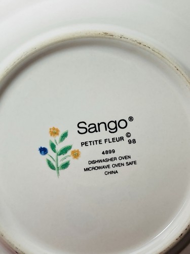 Sango Petite Fleur Saucer 6” #4899 Speckled Floral 8 Available EUC - Picture 8 of 9