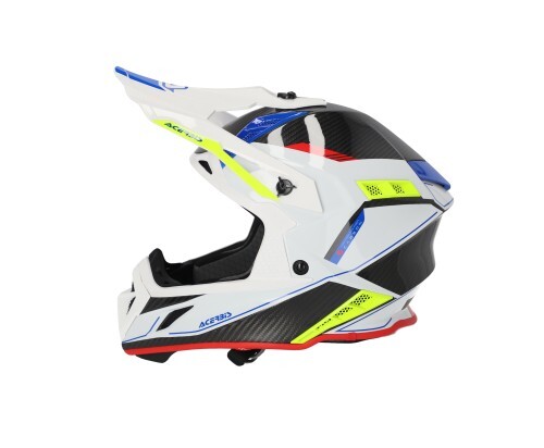Casco Acerbis Cross Impact Steel Carbon 2206 0025047.237 modello 2023 bianco ner - Foto 5 di 5