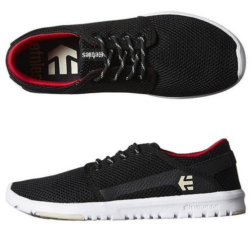 Etnies Scout Gr. 40 (US 7,5) schwarz/weiß/rot Skate Shoes BMX Fitness Running - Bild 2 von 3