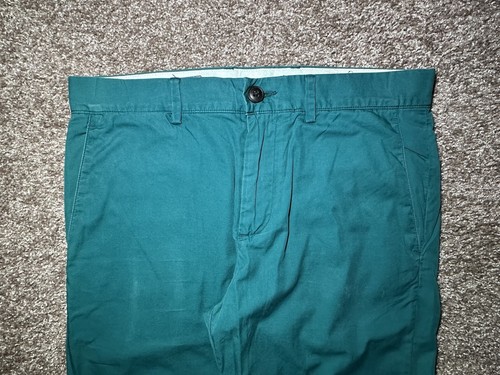 Club Monaco Men’s Pants DAVIS Chino FF Solid Aqua Basic Slim Fit Size 28/32” in - Picture 6 of 21
