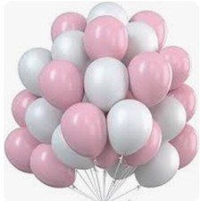 Party Woo Pink &White 100Pcs Ballon set