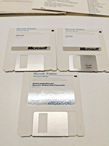 Logiciel original vintage Microsoft Windows Presentation Manager 2.0 1987 3,5" - Photo 3/6