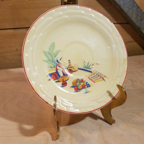 Central American Styled Yellow Plate with Man In Colorful Setting - Swanky Barn - Picture 2 of 12