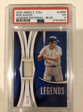 2020 Immaculate Collection Legends Material Blue Ron Santo 10/25 PSA Graded CUBS