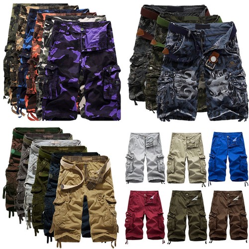 Men's Tactical Hiking Shorts Casual Cargo Combat Work Army Pants Half Trousers - Picture 2 of 46