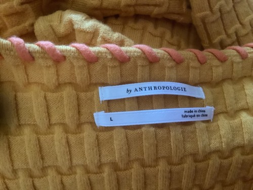 Anthropologie Whipstitched Bodycon Orange Midi - LARGE - BNWT - £130 - Picture 7 of 8