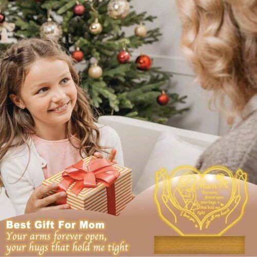 Birthday Gift Best Mum Plaque Night Light Gifts For Mum Mom Mummy Mam Present - Picture 23 of 51