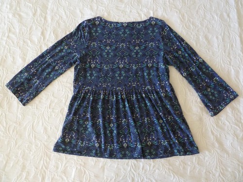 3/Set J JILL Wearever schwarz + weiß kunstvoll blau Blumen asymmetrisch + Stricktops S M MP - Bild 12 von 12