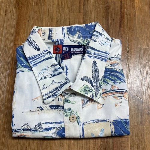 Reel Legends Performance Shirt Tropical Fish Men's XXL Short Sleeve Button Up - Picture 13 of 13