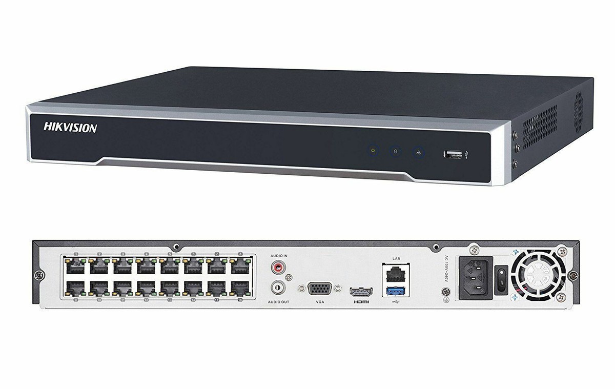 Hikvision ネットワークビデオレコーダー 16Ch POE NVR HIKVISION NVR 16 CHANNEL 16CH POE DS-7616NI-Q2/16P H.265+