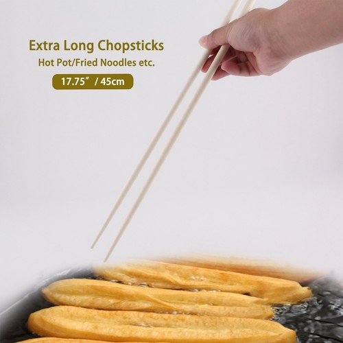 Extra Long Chopsticks Wooden Cooking For Hot Pot Frying Noodles Chopsticks Tool - Picture 10 of 12
