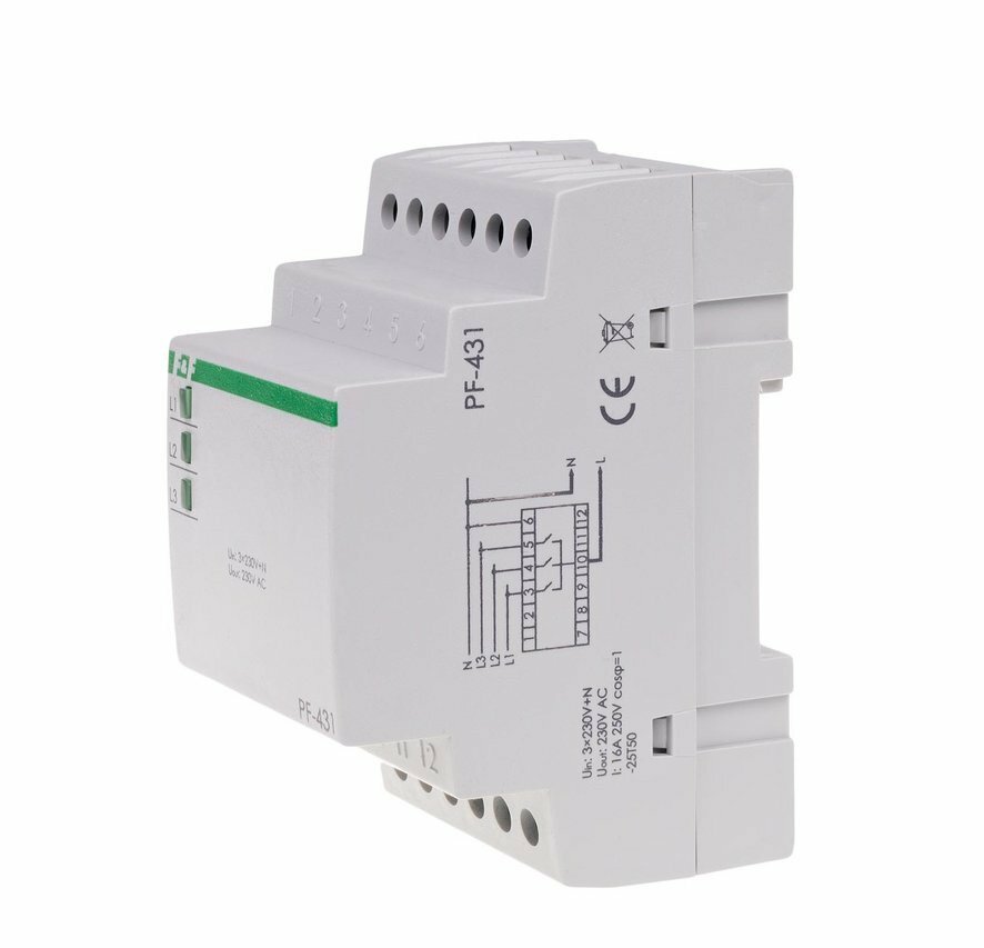 F&F PF-431 commutation de phase automatique 3 x modules 230 V + N 16A ...