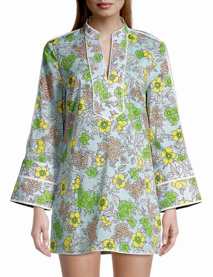 TORY BURCH FLORAL PRINTED COVER-UP TUNIC CAFTAN DRESS BLUE WALLPAPER FLORAL SZ M 192485708172 | eBay TORY BURCH FLORAL PRINTED COVER-UP TUNIC CAFTAN DRESS BLUE WALLPAPER FLORAL SZ M 192485708172 | eBay