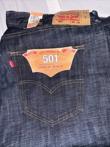 Levi's 501 Original Fit Leg Button Fly DUNKELBLAU BIG & TALL 44 x 32 JEANS - Bild 5 von 7