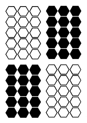 Hexagon Honeycomb XXL Auto 60 Stück Aufkleber Sticker 6x5cm Wabenmuster Waben x - Bild 2 von 3