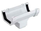 Wavin OSMA Squareline Gutter  running outlet 4t806  white