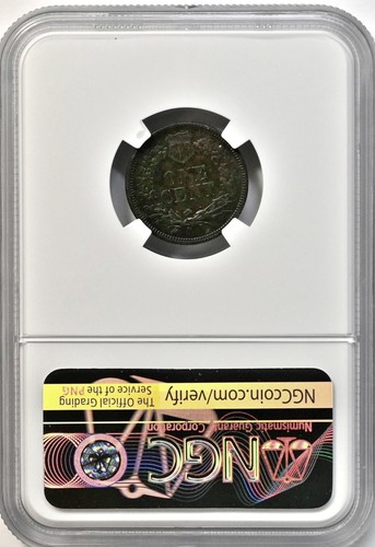 1867 1C Indian Head Cent NGC Graded AU Details (Environmental Damage) #2088 - Picture 2 of 2