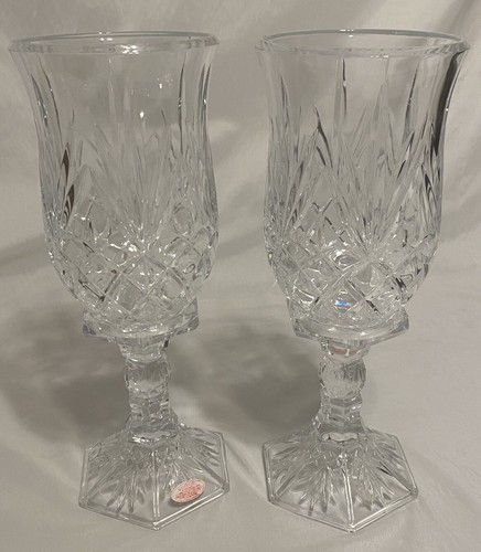 Lexington Hurricane Shannon Cut Crystal Candle Lamp 11-1/2" by 4-1/2" Set of 2 - Picture 4 of 11