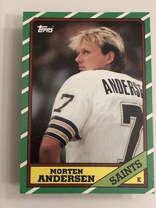 1986 TOPPS MORTEN ANDERSEN #344 NEW ORLEANS SAINTS FOOTBALL CARD HOF