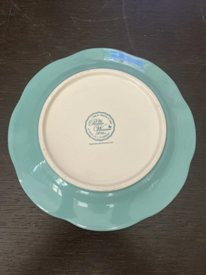 Ramo floreciente mujer Pioneer verde azulado floral 8,5" plato ensalada postre repuesto Foto 2 de 3