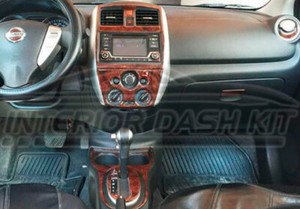 Details About 2015 2016 2017 2018 2019 Interior Wood Dash Trim Kit Set For Nissan Versa S Sv