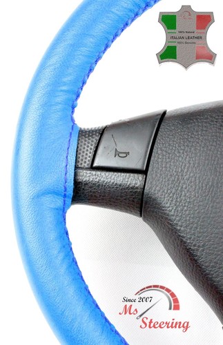 PARA CHRYSLER 200 12-13 CUBIERTA VOLANTE CUERO AZUL, AZUL CANIG 2 PIEZAS - Imagen 3 de 8