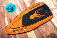 7.5" INCHES HAND MADE PURE COW LEATHER SHEATH FOR FIX BLADE KNIFE M1795