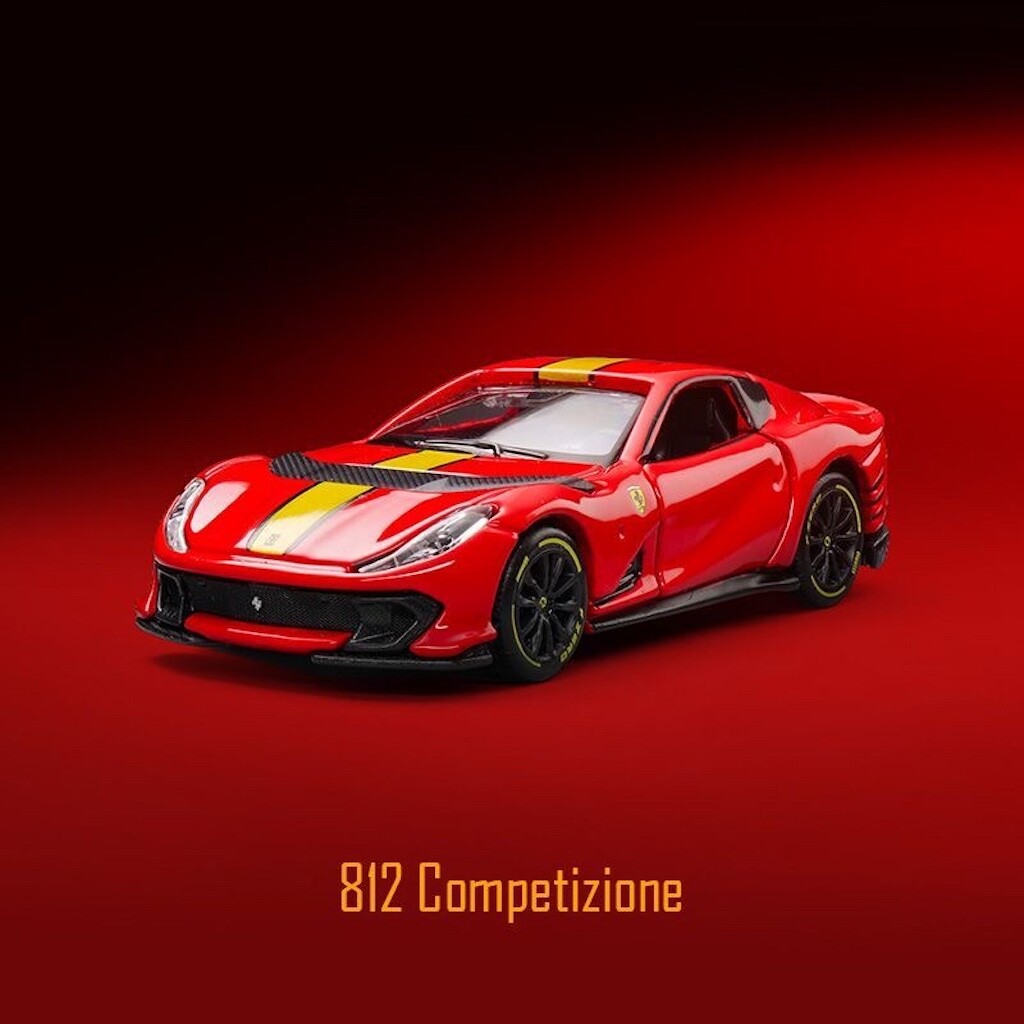 1/64 フェラーリ812コンペティツィオーネ Bburago 1:64 Red Ferrari 812 Competizione Sports Model