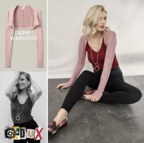 Nuevo calentador de brazos Cabi nuevo con etiquetas #8002 rosa/lt borgoña XS - XL REBAX costaba $49 - Imagen 2 de 2