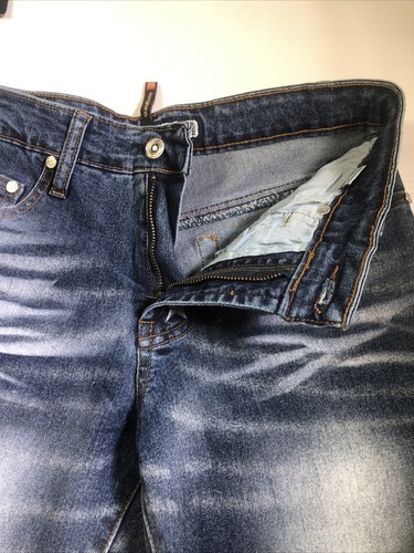 Feng Jeans Womans Jeans Blue Stars Zip New With Tags - Picture 6 of 9
