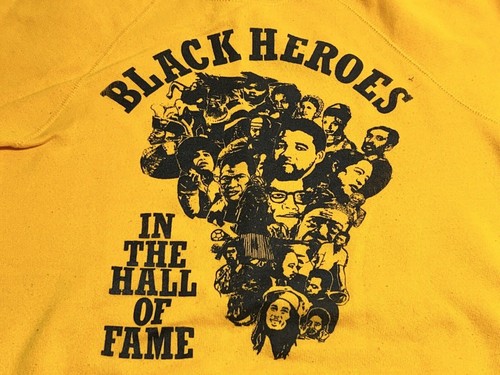 Vintage 90s Civil Rights Sweatshirt Black Heroes MLK Malcom X Angela Davis L #1 - Picture 3 of 8