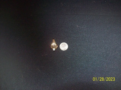Amethyst & Clear Rhinestone Big Purple Crystal Oval NWT Prong Gold Tone Thailand - Picture 7 of 9