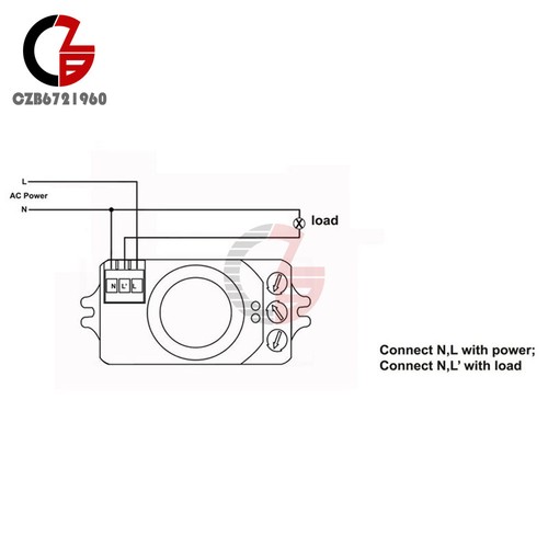 AC 220V 240V 5.8GHz Microwave Movement Sensor Motion Detector For Light Switch - Picture 6 of 6