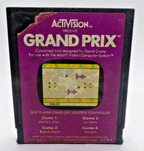 Grand Prix (Atari 2600, 1982) Activision (AX-014) solo cartucho de juego - Imagen 1 de 3