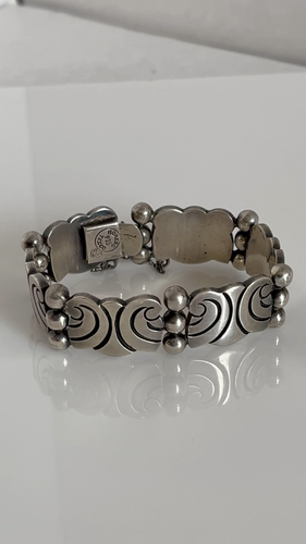 VTG. TAXCO Pedro Romero Signed 925 Sterling Link Bracelet 6 1/2" Wrist 67 Grams - Video 1 of 1