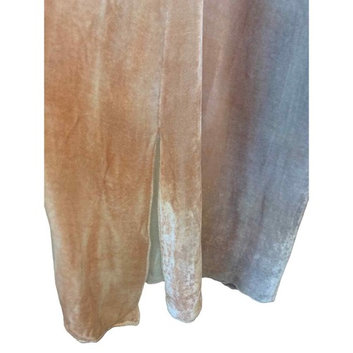 Chaser Samtkleid burgund bis rosa Batik Midi V-Ausschnitt Gr. M NEU - Bild 7 von 9