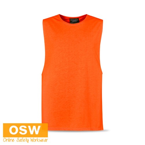 Mens Hi Vis Sleeveless Tee - Picture 5 of 9