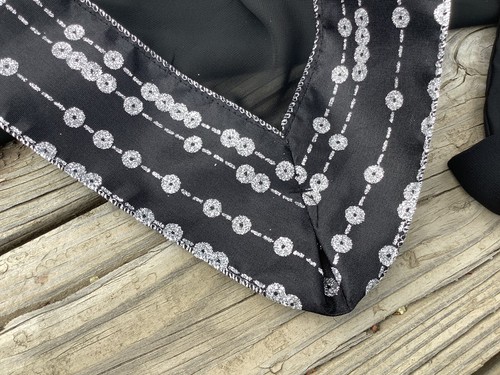 black Sheer Fabric Half apron Ribbon Chiffon Maid Apron costume Aprons - Picture 3 of 9
