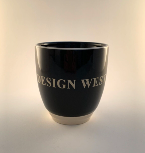 DESIGN WEST Interior Design Textile Showroom Black Off-White Coffee Tea Mug 13oz - Picture 1 of 6