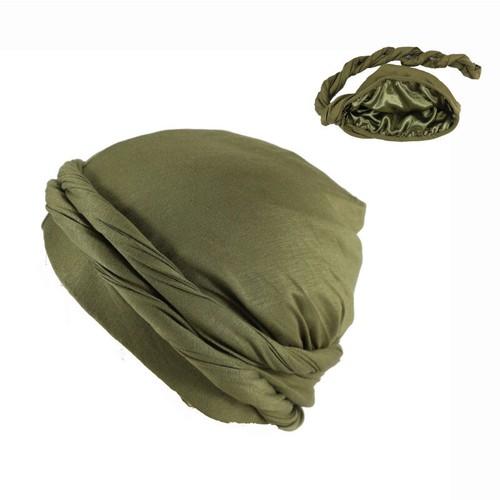 Mens Turban Head Wrap Satin Lined Head Scarf Turban Hijab Hat Cap Cover❥ - Picture 28 of 35