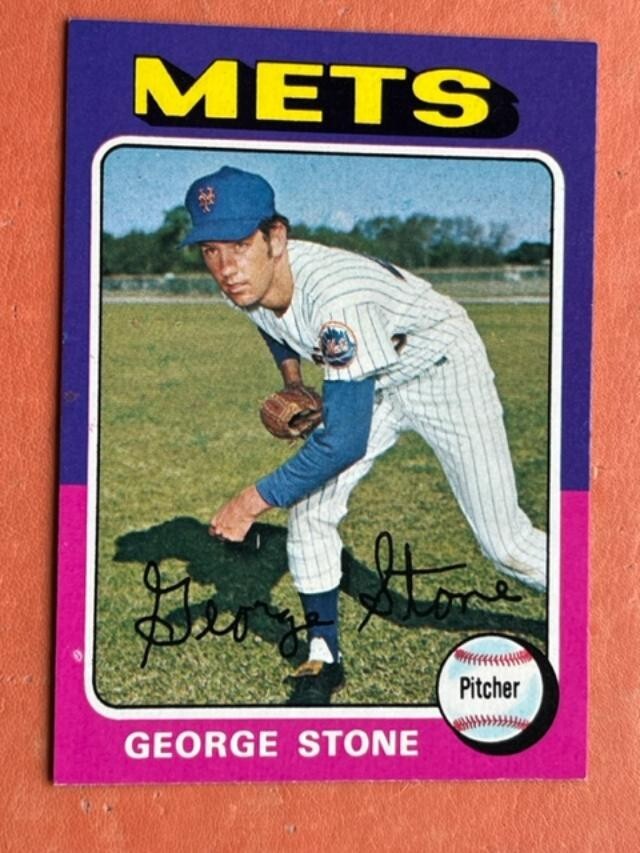 1975 Topps #239 George Stone New York Mets NR/MINT SHIPS FREE IN NEW TOP LOADER